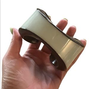 Salvatore Ferragamo wood dress cuff